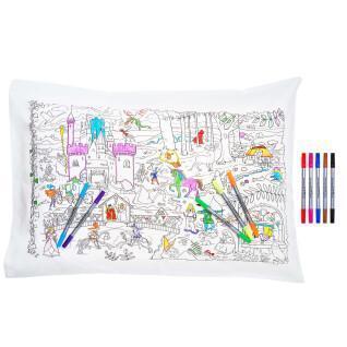 Kuddfodral för färgläggning och lärande för barn - sagor och legender Eat Sleep Doodle [Taille 75x50 cm]